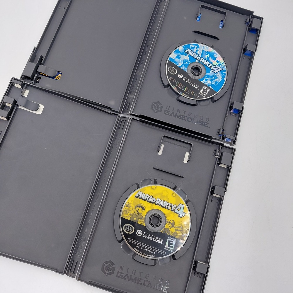 Mario Party 4 & 7 Nintendo GameCube Bundle Discs only 1 Cases
